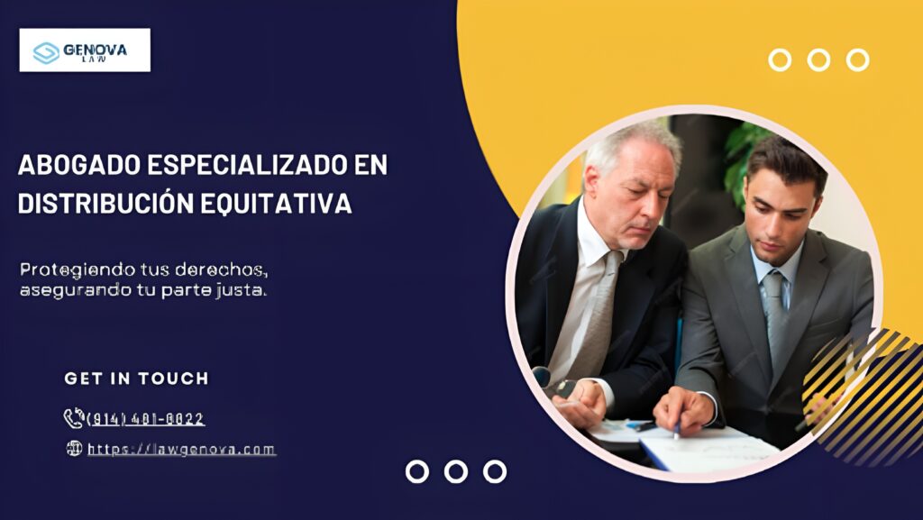 abogado distribución equitativa divorcio